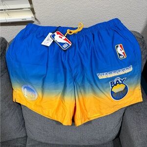 Golden State Warriors NBA Men 2XL Bathing Suit NEW Tags Pro Standard Swim Lined